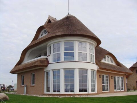 Fledermausgaube im Reetdach (Naturrohrdach) – Referenz 8