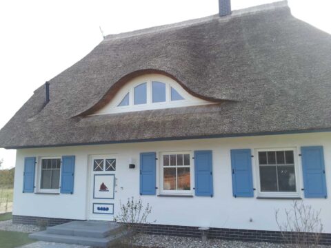 Fledermausgaube im Reetdach (Naturrohrdach) – Referenz 28