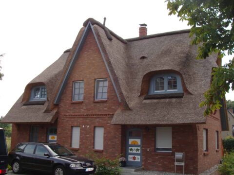 Fledermausgaube im Reetdach (Naturrohrdach) – Referenz 52