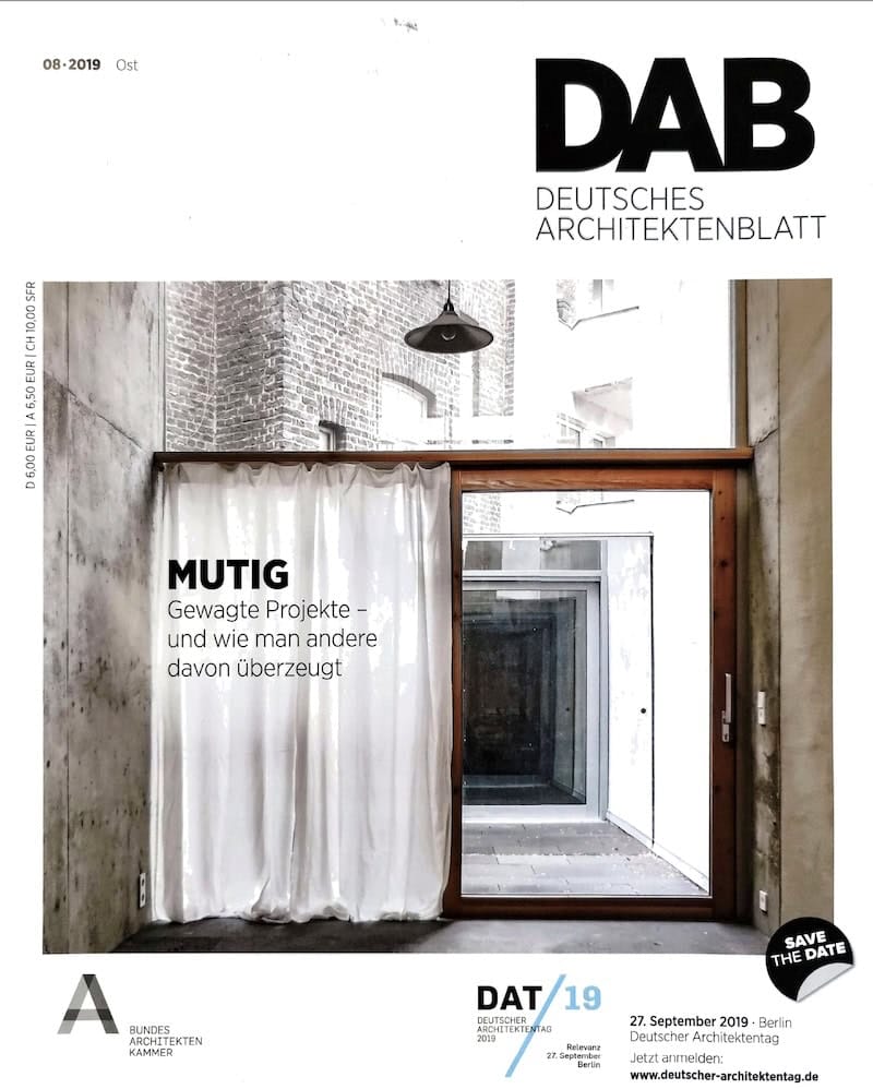 Fachartikel über Fledermausgauben im Deutschen Architektenblatt 2019 (PDF)