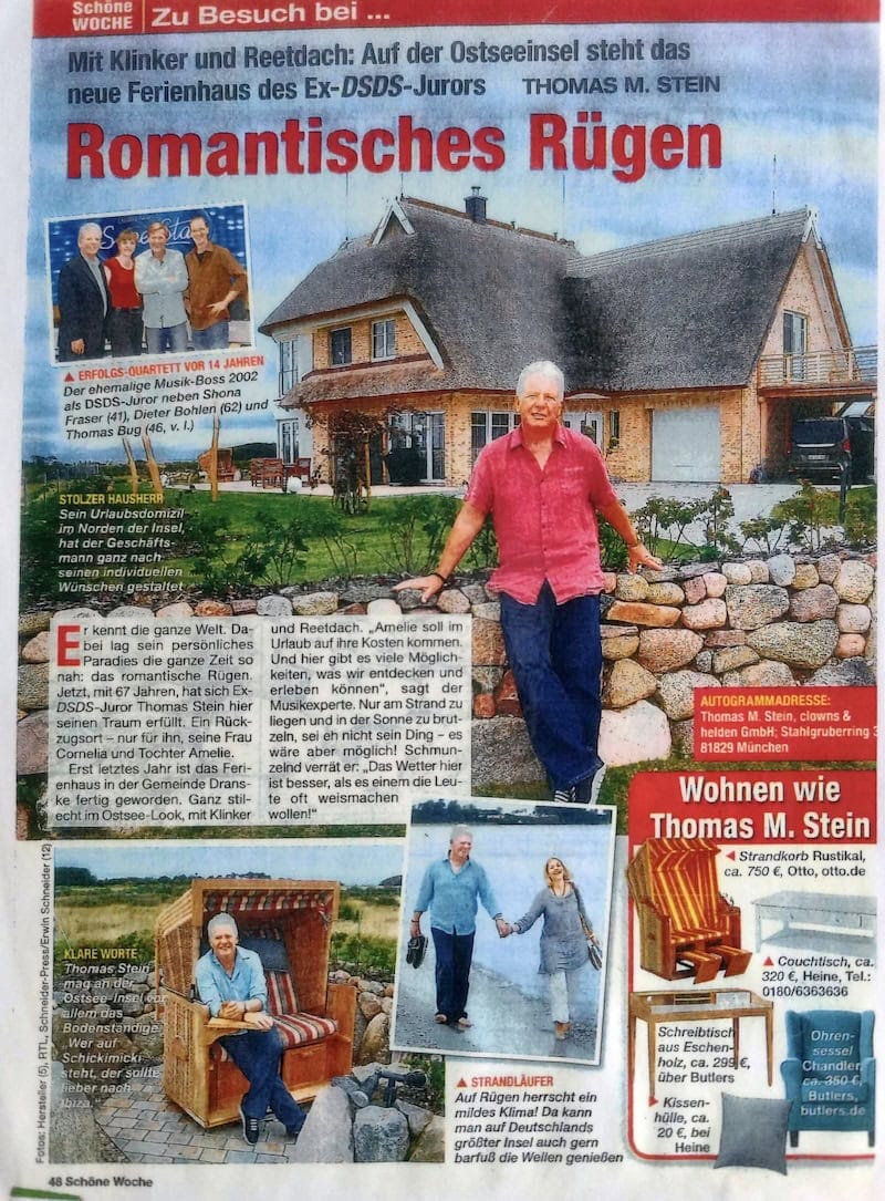Zeitschriftenartikel „Schöne Woche“ über ein Ferienhaus mit Fledermausgaube (PDF)