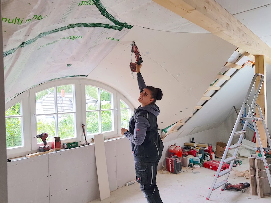 Fledermausgaube eindecken Schulung